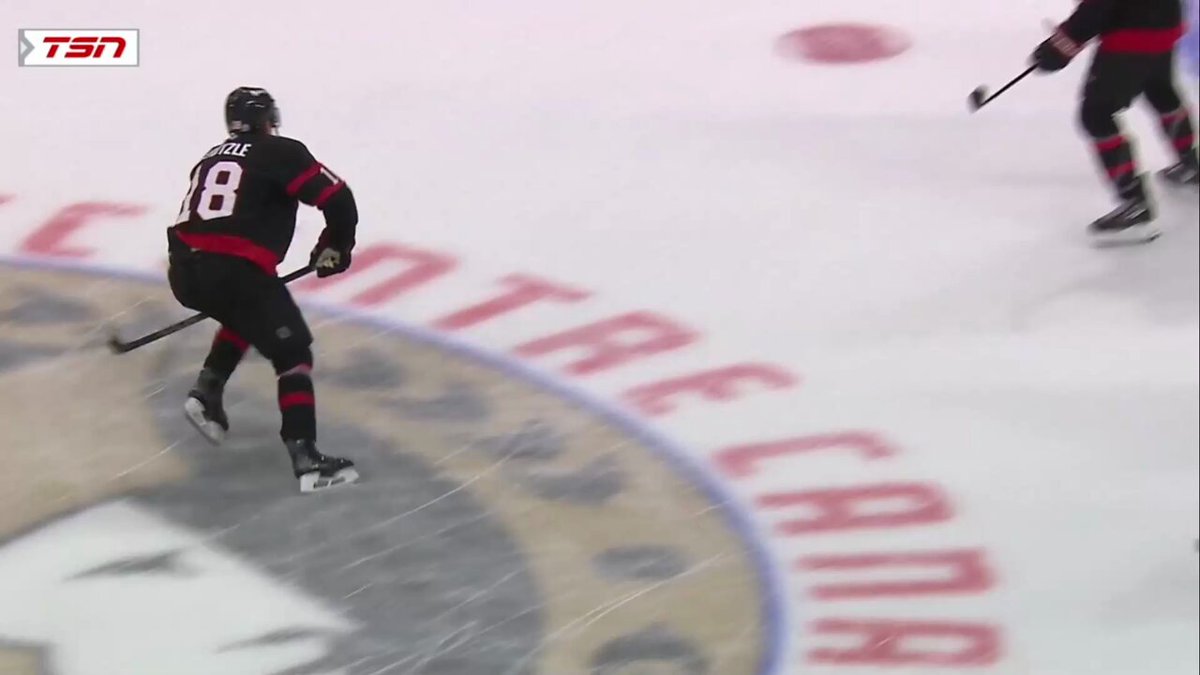 Stützle gets into it. #GoSensGo