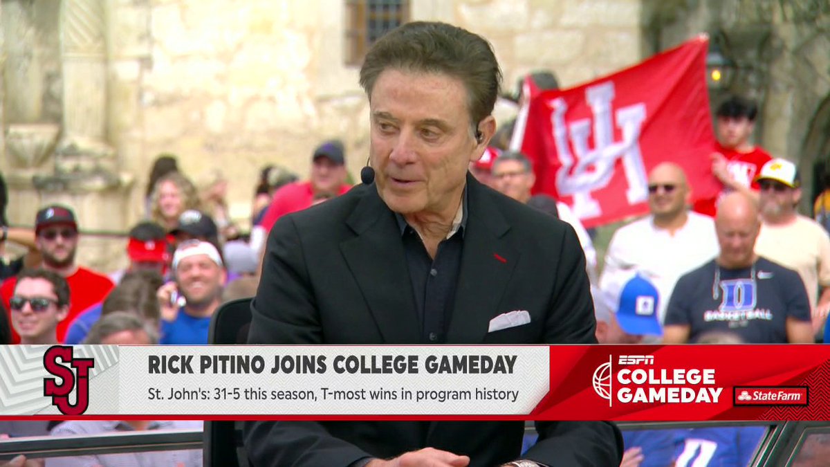 "It makes Louisville, Kentucky like a church league game to me." 😂 Rick Pitino reflects on how his time in Europe helped him coach St. John's this season 👀