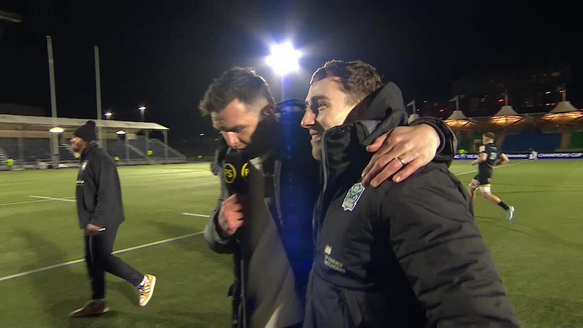 ⚔️ Glasgow Warriors' Josh McKay, Huw Jones, Stafford McDowall, Adam Hastings and Zander Fagerson chat with ryan wilson after a big win in the #InvestecChampionsCup "We talked about how big a week this was for the club... so we wanted to put in a performance to match that." 🗣️