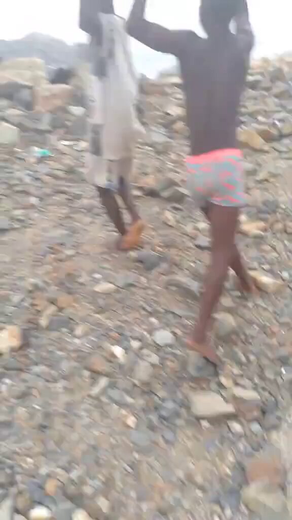 In the Central Region of Ghana, some young men caught a sea turtle but later released it back into the sea where it rightfully belongs.