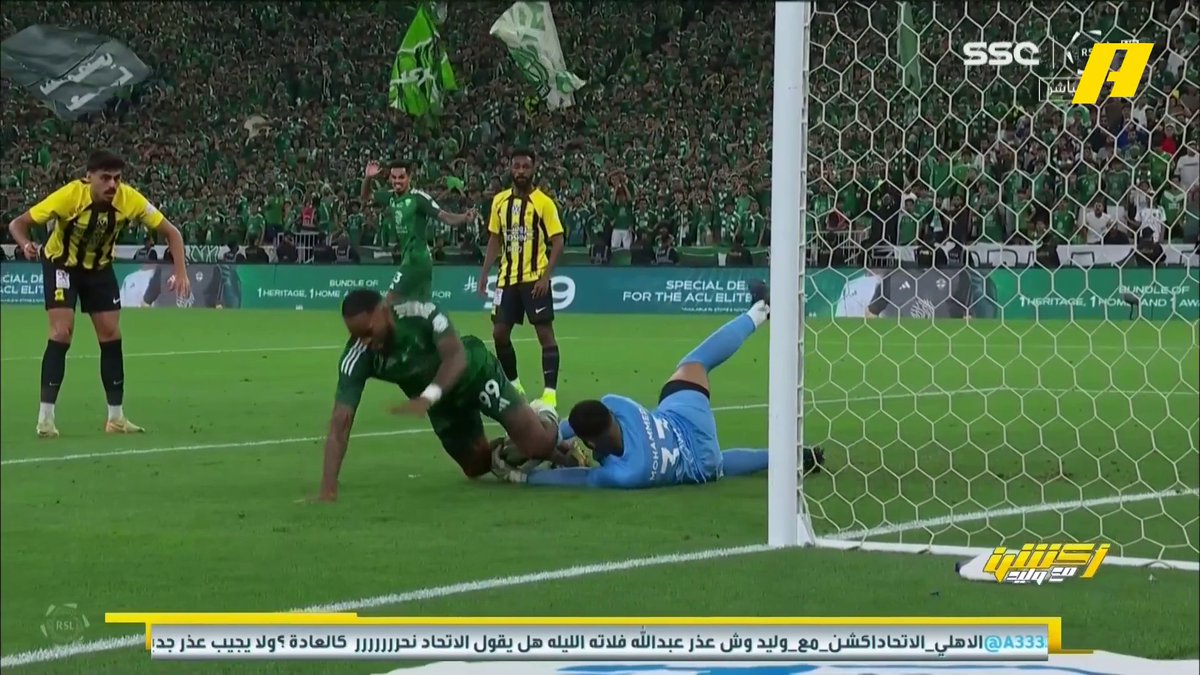 محمد فودة: - د 4 -7 -10 -42 -45+لا يوجد ضربة جزاء للأهلي - هدفي الأهلي صحيحة - هدف الاتحاد الأول صحيح ⁧#أكشن_مع_وليد #الأهلي_الاتحاد ⁧يأتيكم يوميا الـ11:30 مساء بتوقيت السعودية يمكنكم متابعة الحلقة مباشرة من خلال هذا الرابط