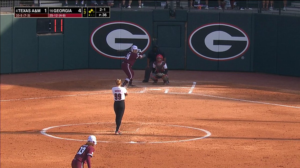 FOR THE TIE 👏 #NCAASoftball x 🎥 ESPN2 / Texas A&M Softball