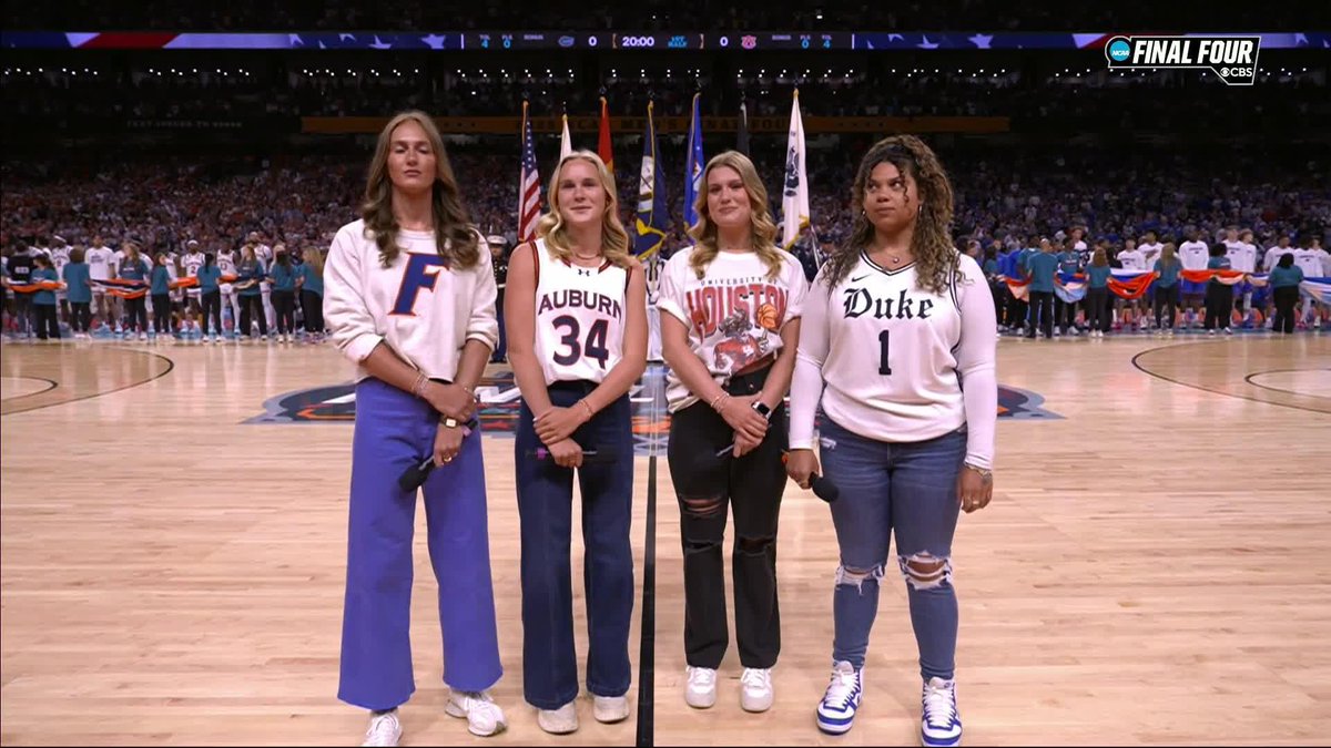 Today's National Anthem is performed by student-athletes representing each school in the #MFinalFour! 🙌 #MarchMadness
