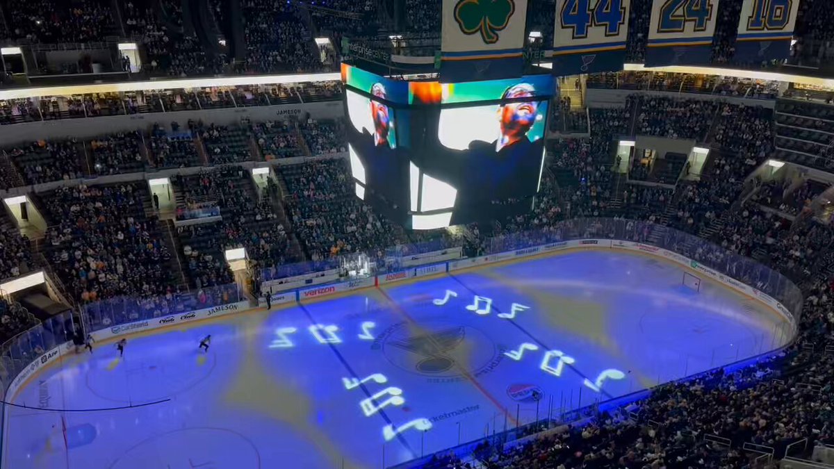 I’ve said it before &amp; I’ll say it again, the St. Louis Blues pregame video should win awards. This video is elite &amp; has this crowd hyped up as the #stlblues go for 12 straight.