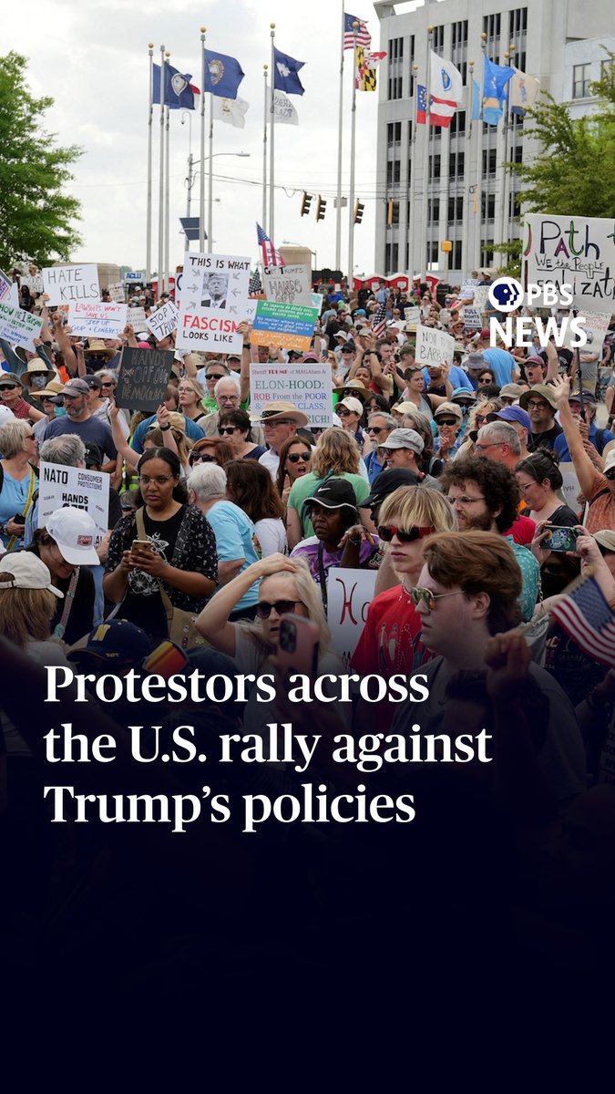 People across the country and around the world turned out on Saturday for what organizers say has been the single biggest day of protests against President Trump and his second-term actions. In the U.S., more than a thousand rallies were planned in small towns and major cities from coast to coast. PBS News' Ali Rogin reports.