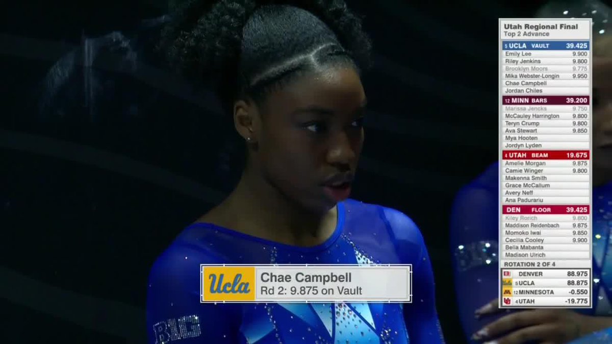 NAILED IT! Chae_Jada hits a 9.925 on vault for the Bruins! 💻: ESPN+ #GoBruins | #NCAAGym