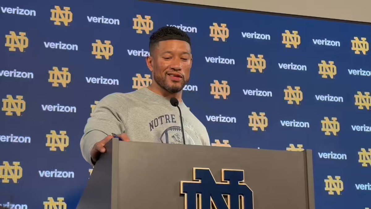 During today’s presser, Marcus Freeman shared about the recruitment of his son, Vinny Freeman, who committed to Cornell Wrestling this week. Freeman also talked about seeing recruiting as a parent and how that helps reinforce things as a coach.