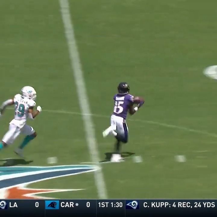 When Marquise "Hollywood" Brown WENT OFF in the first quarter of his first NFL game 🍿