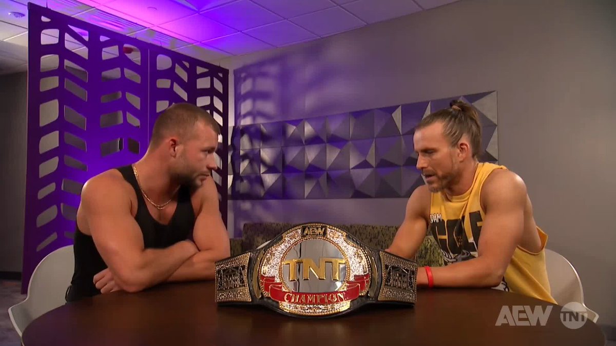 Tempers flare between TNT Champion Daniel Garcia and challenger Adam Cole before they go to war for the title TOMORROW NIGHT at #AEWDynasty! Watch #AEWCollision on TNT &amp; Max #DanielGarcia | Adam Cole