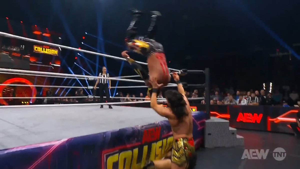 It's air raid warfare with Speedball and Dralistico! Watch #AEWCollision on TNT + Max Speedball Mike Bailey | DRALISTICO | the beast mortos | Ricochet