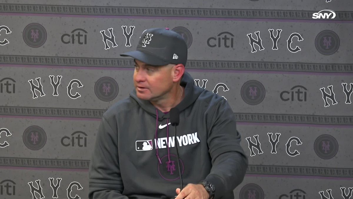 At the end of his postgame press conference, Carlos Mendoza thanks Mets fans for their attendance tonight: "On a game where the conditions are tough, nice going."