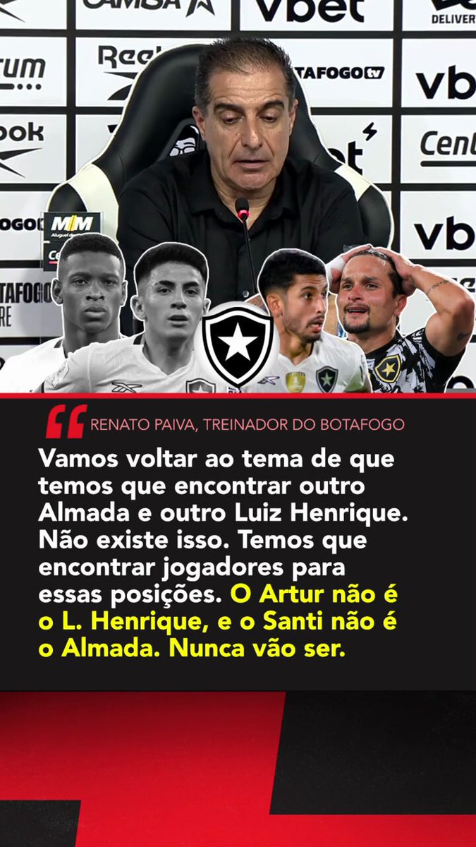 Renato Paiva foi sincero e fez longo desabafo após vitória do Botafogo contra o Juventude no Brsileirão! #FutebolNaESPN