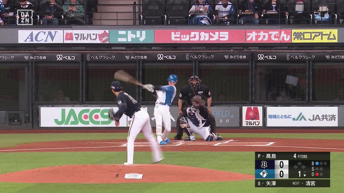 高めを振りぬき 矢澤宏太先制となる 第1号ソロホームラン！ ファイターズ先制！ “野球一本” 「DAZN BASEBALL」 月々2,300円 （年間プラン・月々払い） 初月無料！4/14まで 登録はこちら⏬ ⚾プロ野球 (2025/4/6) 🌸オリックス×日本ハム #オレを見ろ #lovefighters