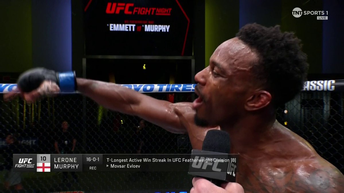 "16-0! EASY WORK!" - LERONE MURPHY 😮‍💨 #UFCVegas105 | LIVE on TNT Sports &amp; discovery+