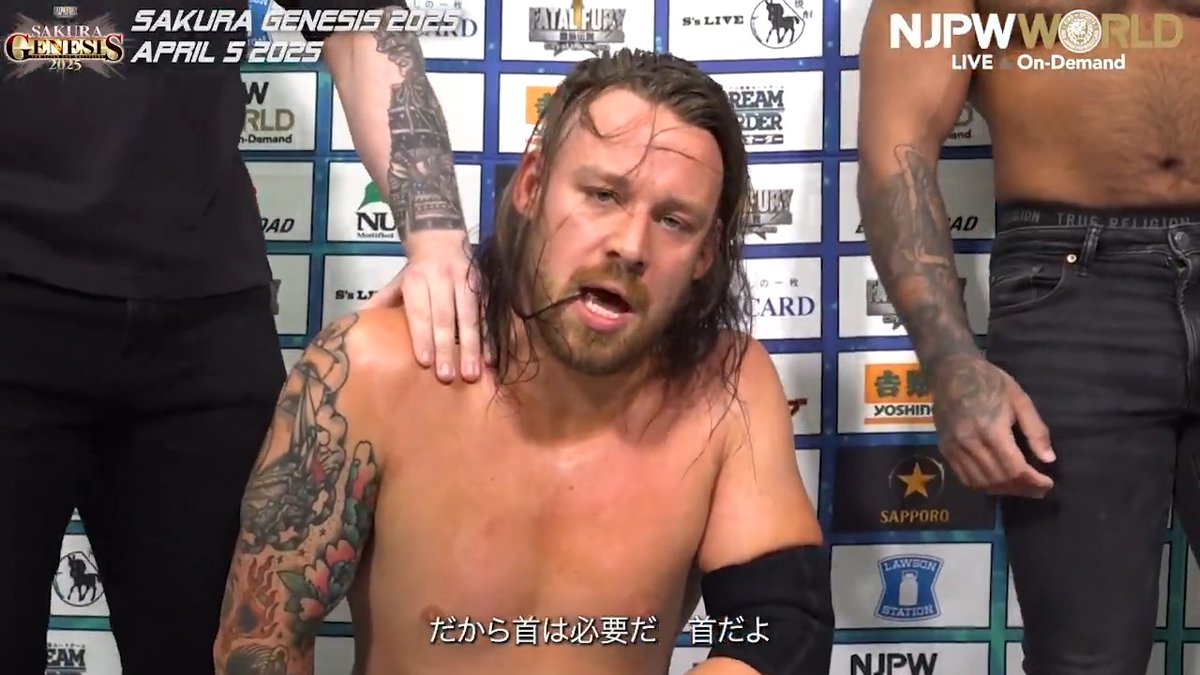 .Clark Connors , 石森太二 , #DrillaMoloney , GABE KIDD and David Finlay #WARDOGS SAKURA GENESIS 2025 (April.5th, 2025) Backstage comments! Watch FREE｜無料公開中 ⇒ 4/5(土) #njSG のBSコメントを #NJPWWORLD で無料公開中! #NJPW