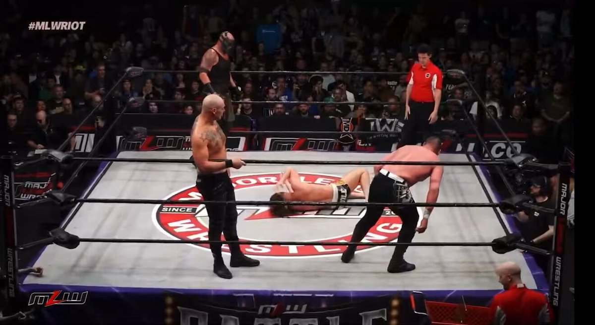 SURROUNDED! The MLW World Champion Matthew Riddle is in serious trouble! Watch the finish for FREE ⬇️ #MLWRiot