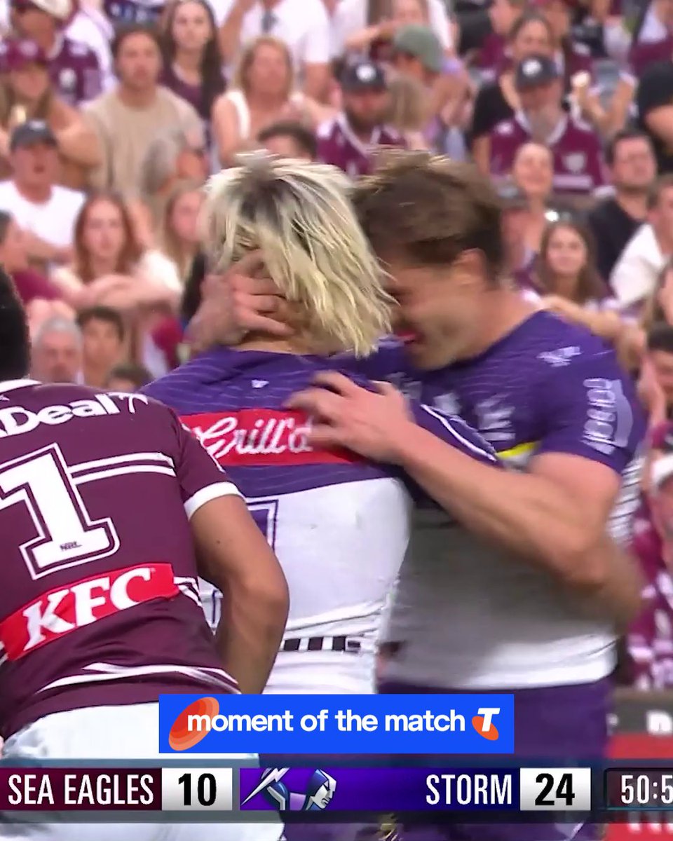 HUGHES. MUNSTER. PAPENHUYZEN. #NRLManlyStorm Telstra Moment of the Match