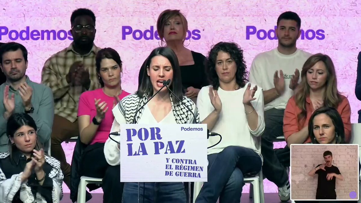 "Debemos abandonar la OTAN y el rearme. No queremos seguir siendo súbditos de Estados Unidos. La OTAN responde a las coordenadas de un mundo que ya no existe más". 🎥 Irene Montero