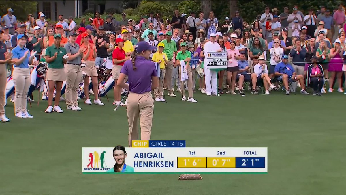 HISTORY! Abigail Henriksen with the best cumulative chipping performance ever at #DriveChipandPutt National Finals with 2'1" across two attempts. Wisconsin PGA | WSGA Golf