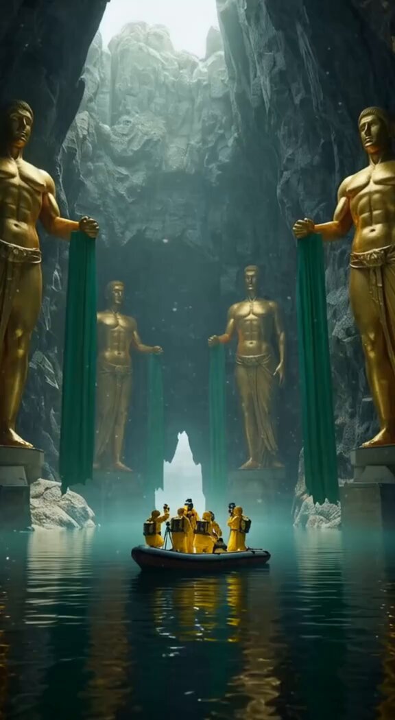 Leaked Images Reveal Mysterious Cave Behind Ice Wall 🌨️🗿 Could This Be Evidence of an Ancient Lost Civilization?