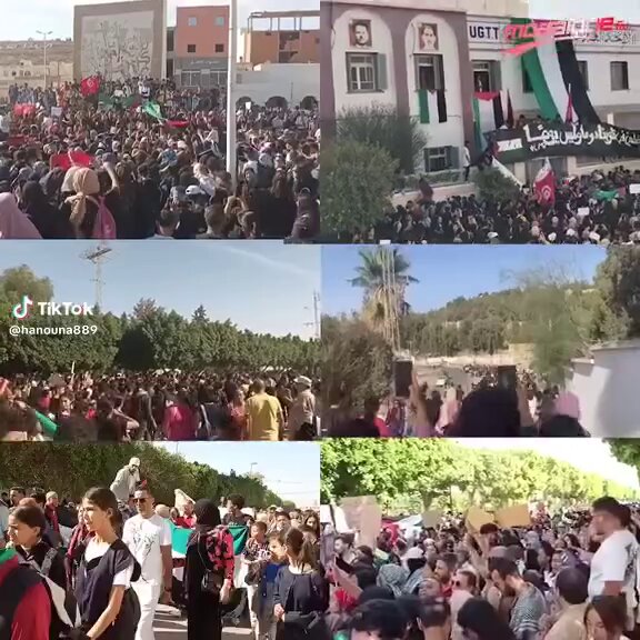 مسيرات في عدة مدن تونسية احتحاجًا على الإبادة قي غزة