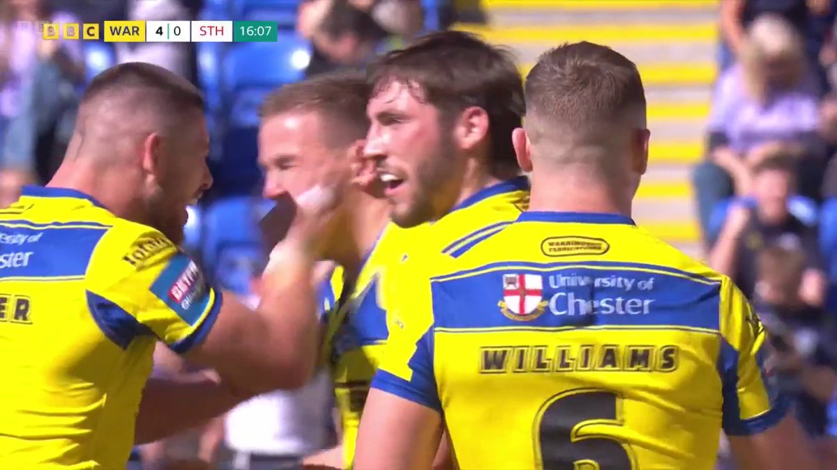 It's taken a while to come, but it was worth the wait! Warrington open the scoring in their #ChallengeCup quarter-final. #BBCRL