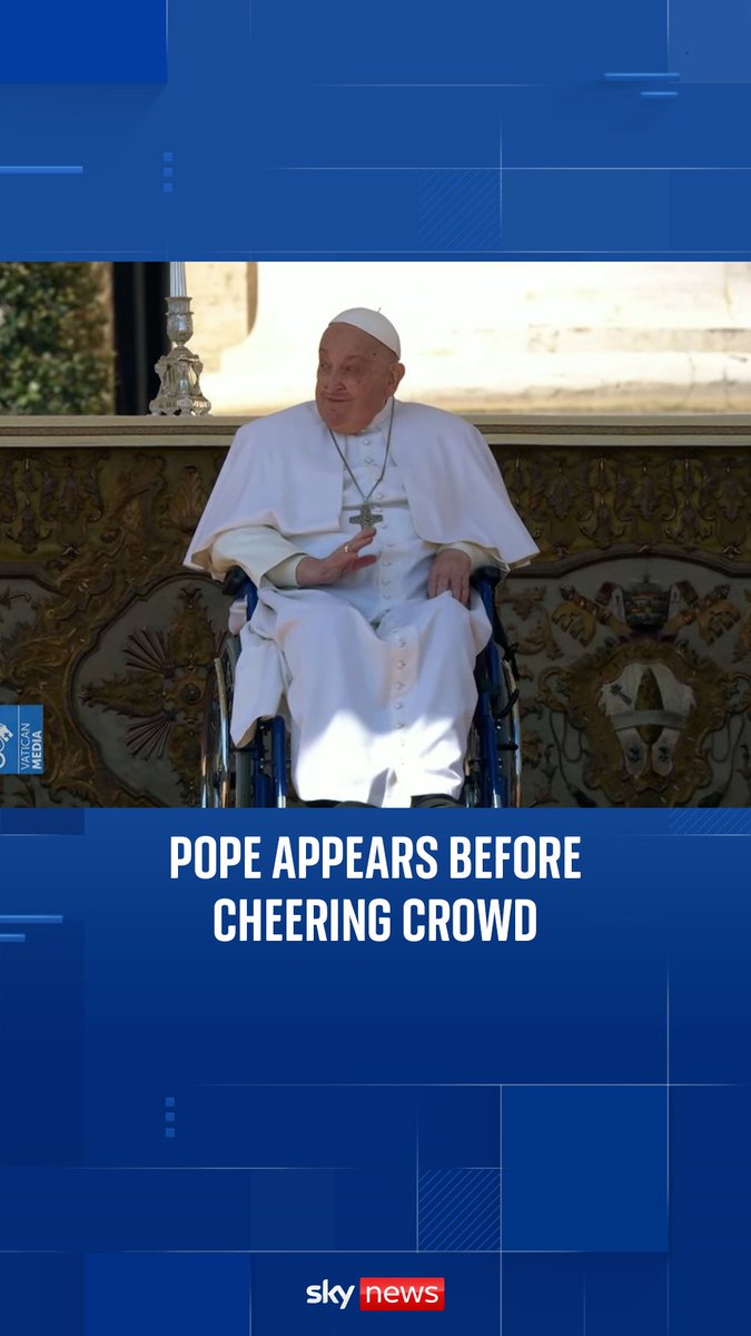 Pope Francis made his first official public appearance since he was released from Gemelli hospital in Rome after being treated for a life-threatening bout of double pneumonia.