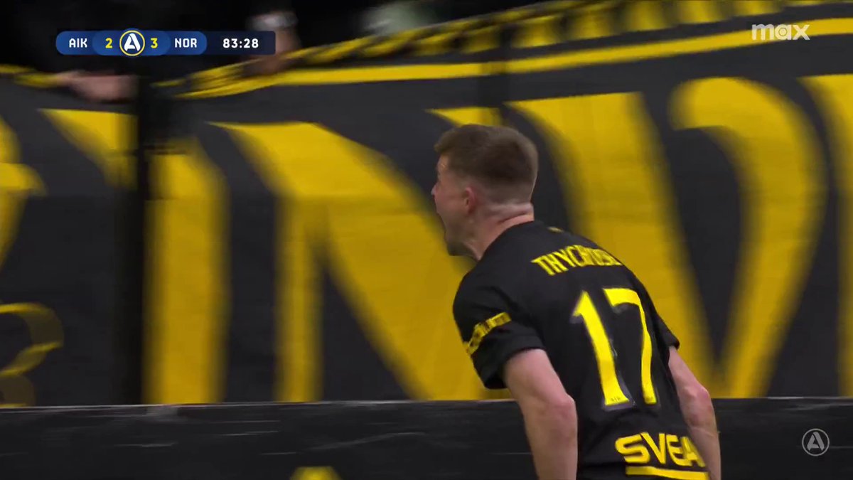 3-3! Mads Thychosen kvitterar för AIK ⚫ 📲 Se Allsvenskan på Max