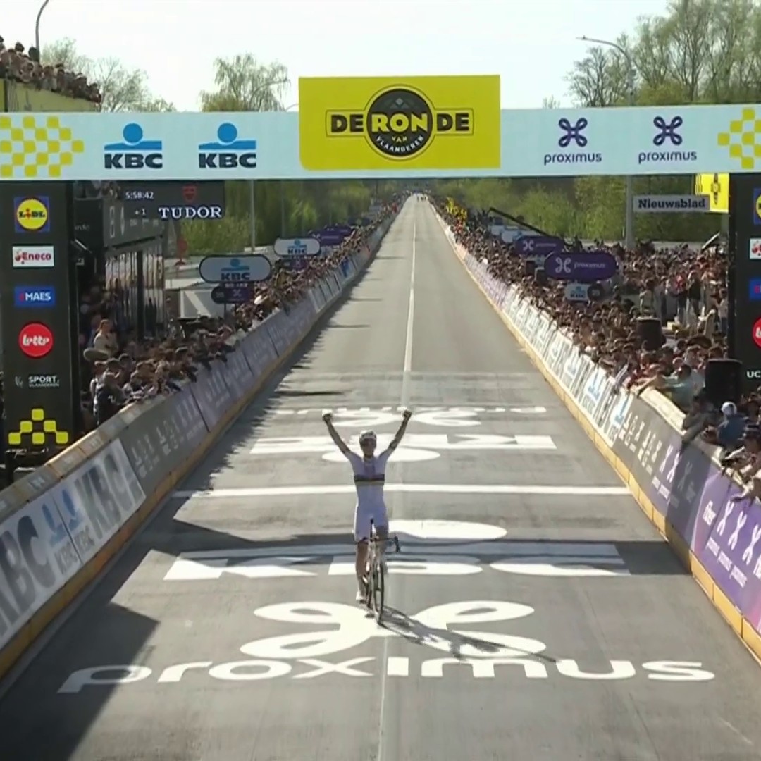 Tadej Pogacar wins the Tour of Flanders AGAIN! 👏👏👏 🌈 The rainbow jersey cruises to a solo victory in the final race of the Belgium classics. #RVV