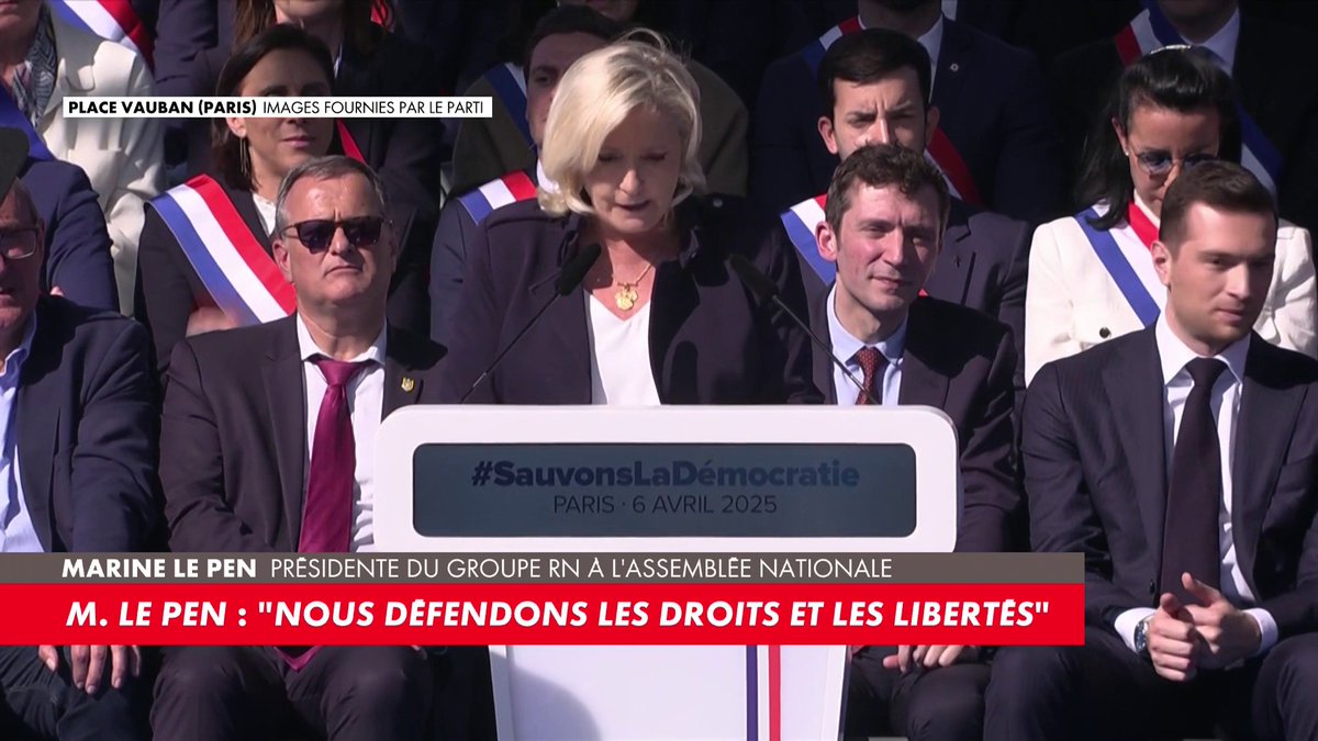 Meeting du RN : «Dans tous les pays européens, les dirigeants des partis nationaux sont poursuivis», dénonce Marine Le Pen