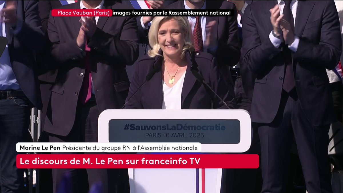 🔴 DIRECT 🗣"Cette décision a foulé au pied mon peuple, mon pays et mon honneur", clame la leader du RN, Marine Le Pen, "ce n'est pas une décision de justice ! C'est une décision politique !"