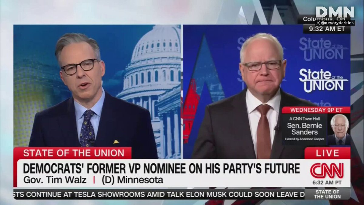 In what may be the most gaslit question in history, Jake Tapper (who repeatedly told his guests Joe Biden was cognitively sound) asks MN Governor and failed VP candidate Tim Walz why the Democrats went along with "the idea he was up for it." Tapper: "Don’t you think your party needs to take responsibility for running Biden when he was clearly not up for the job?" Walz: "That very well could be the case Jake..." Walz proceeds to ramble about how terrible President Trump is. 🤡