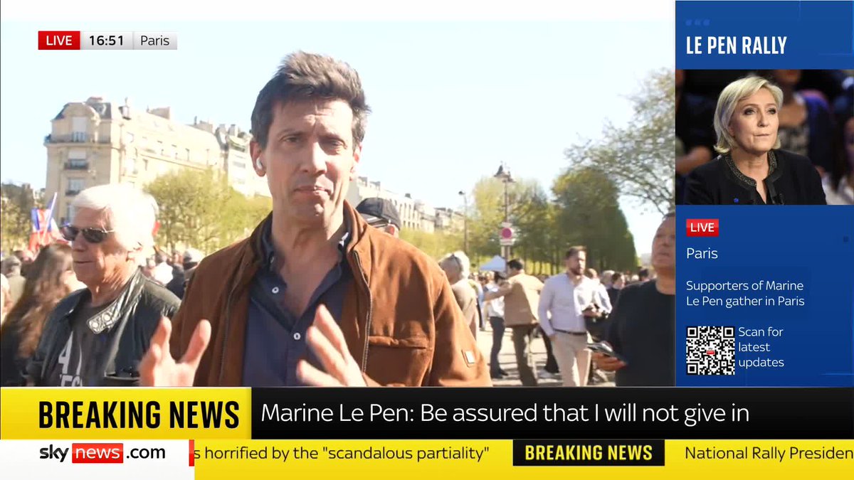 'This was Marine Le Pen totally unbowed' Dominic Waghorn offers his snap analysis of Marine Le Pen's speech from the National Rally gathering in Paris. 📺 Sky 501 and YouTube