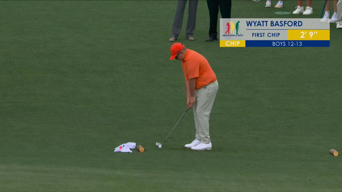 No need to measure this one. Wyatt Basford chips in during the #DriveChipandPutt National Finals.