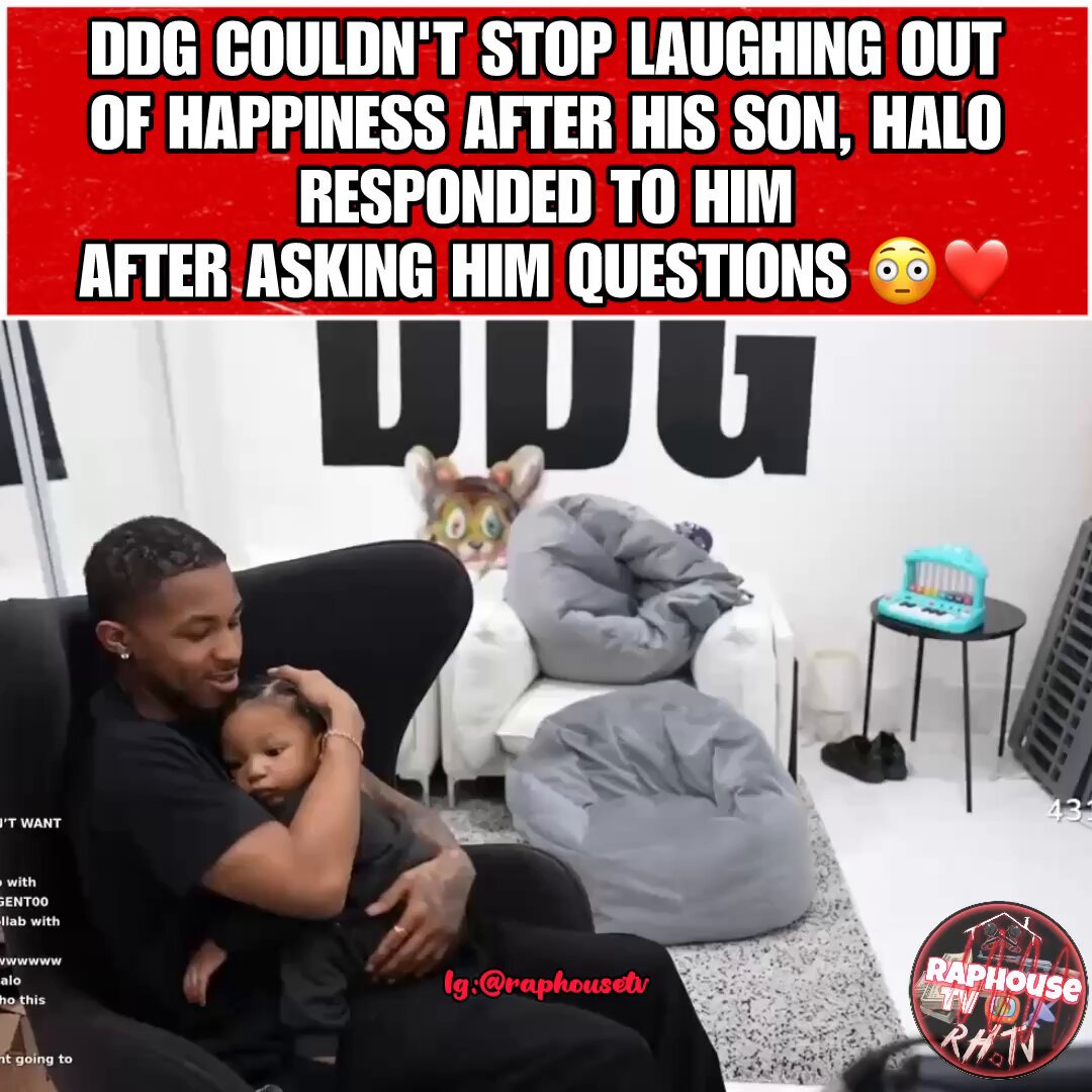DDG couldn’t stop laughing out of happiness after halo his son, replied to him asking questions ❤️🥺