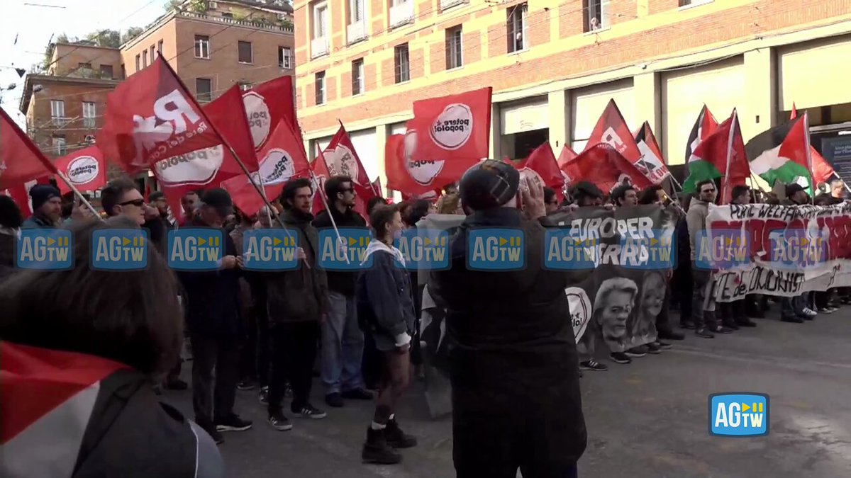 You're watching antifascist resistance out on the streets of Bologna this afternoon. Standing strong for peace. Standing strong against the cops. Solidarity comrades. We don't want your fkn war.