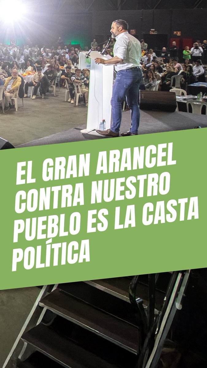 El GRAN ARANCEL contra nuestro pueblo es la CASTA POLÍTICA española y europea que ha arruinado durante décadas a todo el continente. Santiago Abascal 🇪🇸 👏👏👏👏