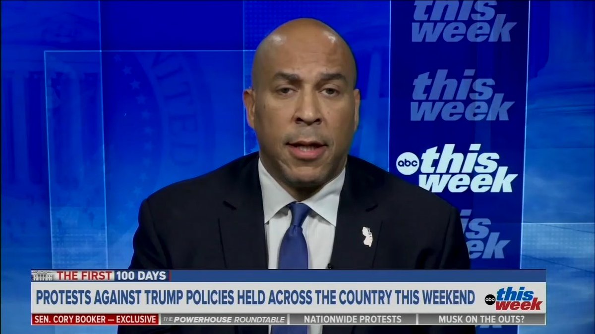 Sen. Booker: I've been hearing from frightened Americans who've saved for their entire lives for retirement but now they can't because Trump has devastated their 401ks. Millions of Americans who are now bracing to see their monthly bills go up