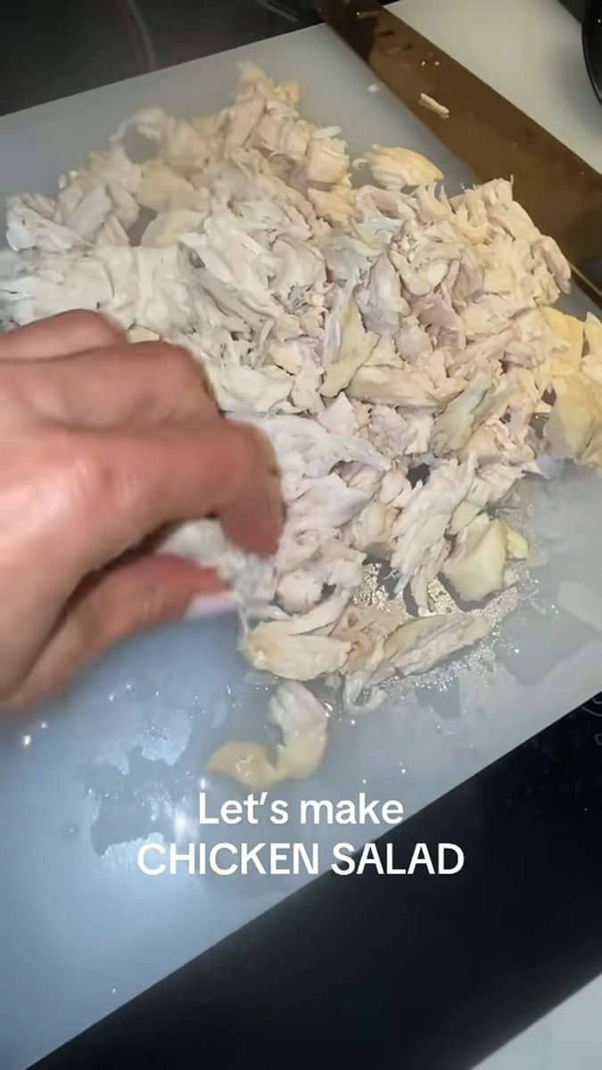 I'm sick of trashy #chickensalad let's make our own... #chicken #homemade #cookwithme #eating #FoodTok #foodreview #cooking
