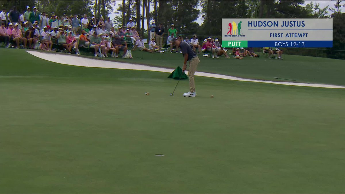 Hudson Justus becomes the eighth competitor in Drive, Chip and Putt National Finals history to make both putts. #DriveChipandPutt