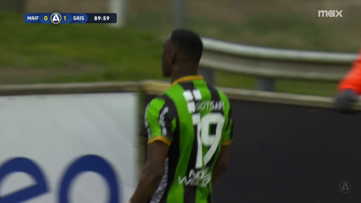 1-0 GAIS! Ibrahim Diabate nickar in ledningsmålet i den 90:e minuten! 🟢⚫ 📲 Se matchen på Max