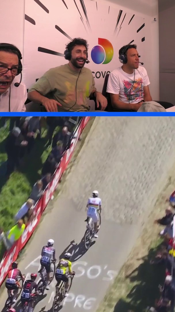Dal Kwaremont alla cabina di Eurosport: CHE SPETTACOLOOOOOOO 💥💥💥 #EurosportCICLISMO #RVV25 #RVV
