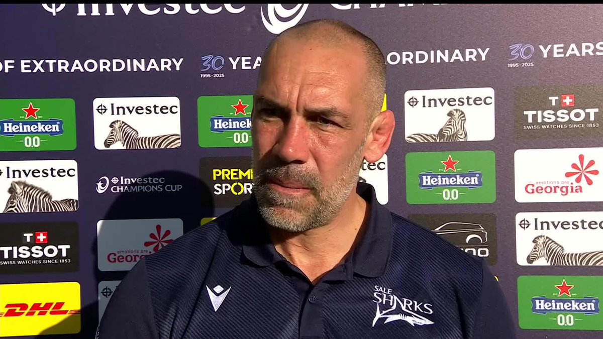 🦈 Sale Sharks 🦈' Director of Rugby Alex Sanderson on how he "couldn't be prouder" of his team's display against Toulouse "There's no apology needed for what they put in there." 🗣️ #InvestecChampionsCup