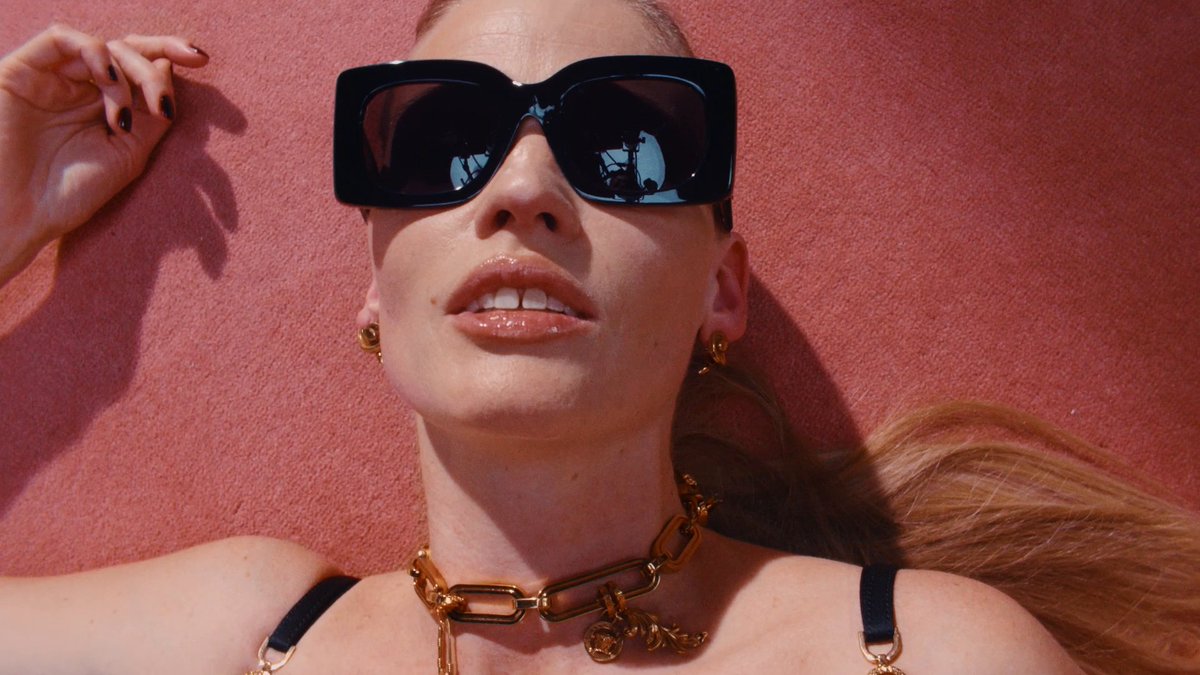 Lara Stone for Versace Eyewear Spring-Summer 2025 campaign Now at #Versace