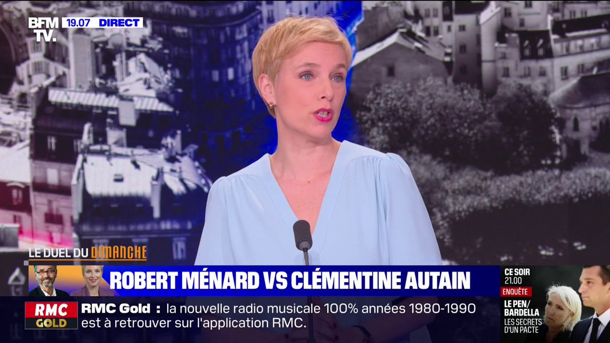 Pour Clémentine Autain, députée "Écologiste et Social", "le RN donne à voir son vrai visage"