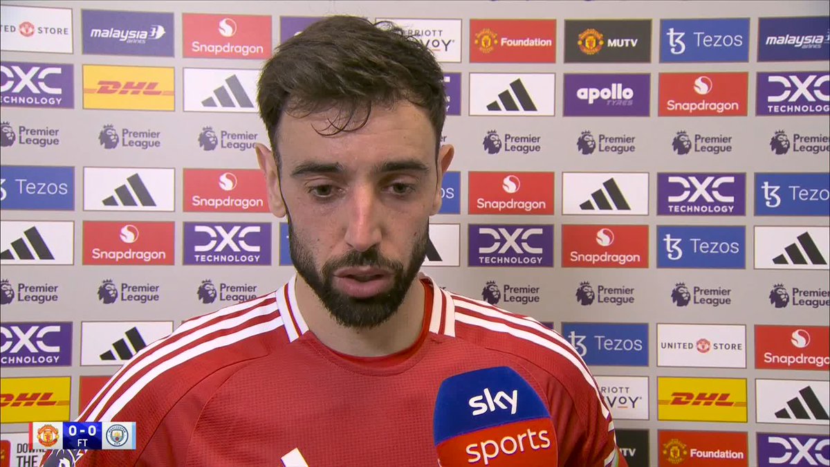 "The killer instinct was missing today, a little bit." Bruno Fernandes insists his United side must "carry on" after a goalless draw against Manchester City 🔴