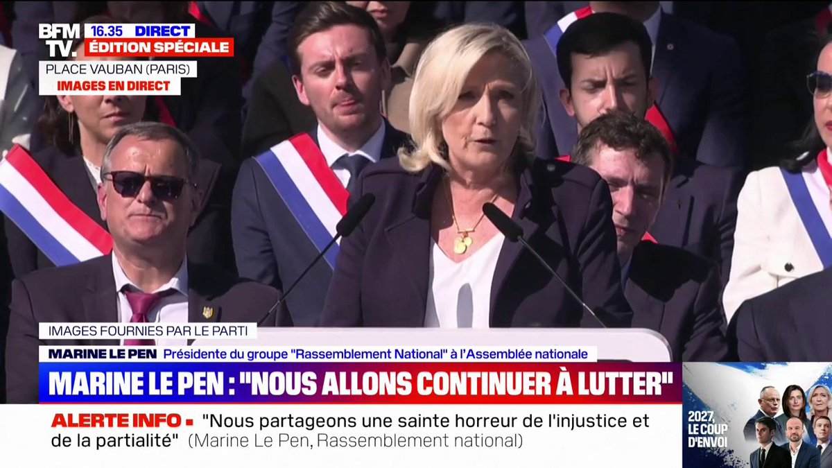 🇫🇷⚖️ FLASH | Marine Le Pen a dénoncé une "chasse aux sorcières" après sa condamnation par "des juges qui peuvent se tromper".