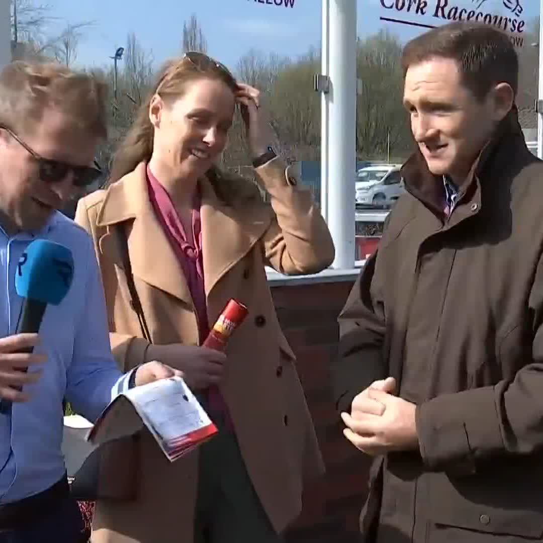 🗣️ "We might end up at Royal Ascot." Johnny Ward caught up with Kevin Blake & wife Deirdre following Lady With The Lamp's victory at Cork Racecourse! She's also co-owned by our very own Nick Luck & the dream is to head to Royal Ascot now 👇🏻