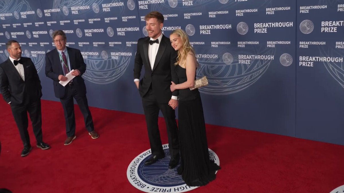 MrBeast and his fiancé look splendiferous on the red carpet