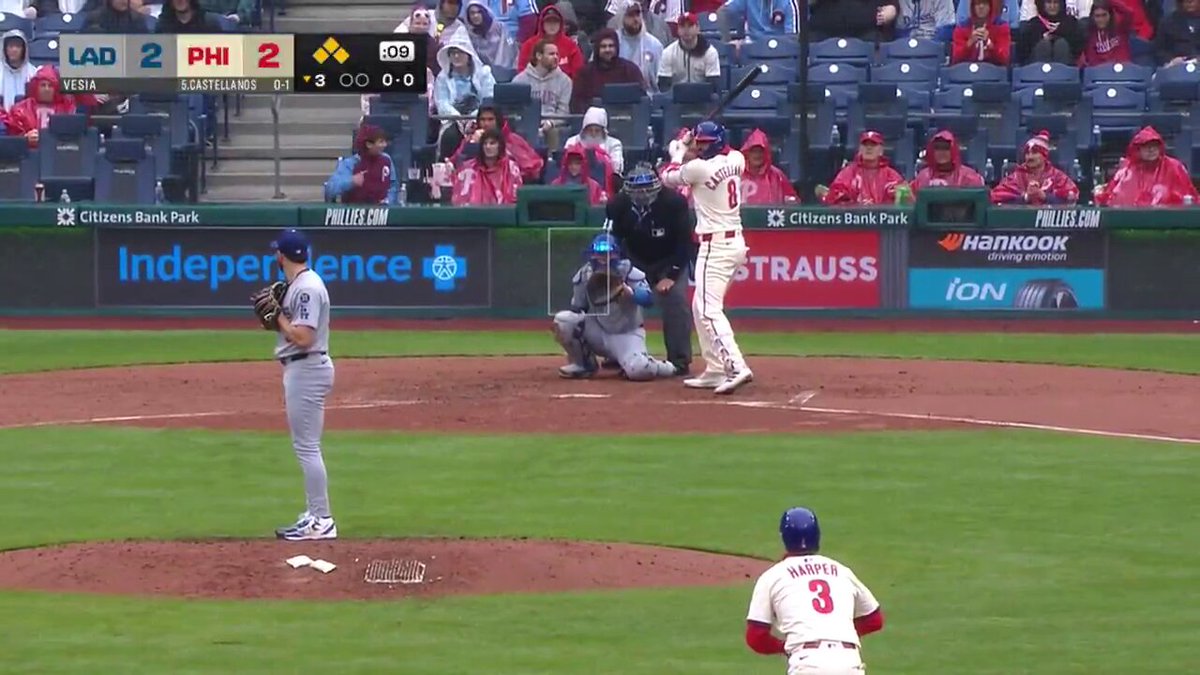 Call your loved ones &amp; make sure they are ok because NICK CASTELLANOS IS FIRST PITCH SWINGING &amp; GOING YARD